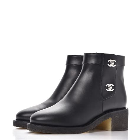 Chanel turnlock boots